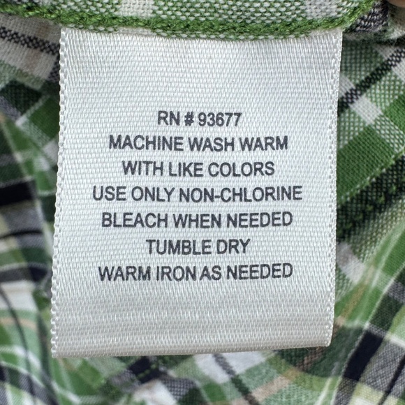 . John's Bay Big & Tall Mens Green Plaid LS Button Up Flannel Shirt Sz. 3XLT - Picture 8 of 11